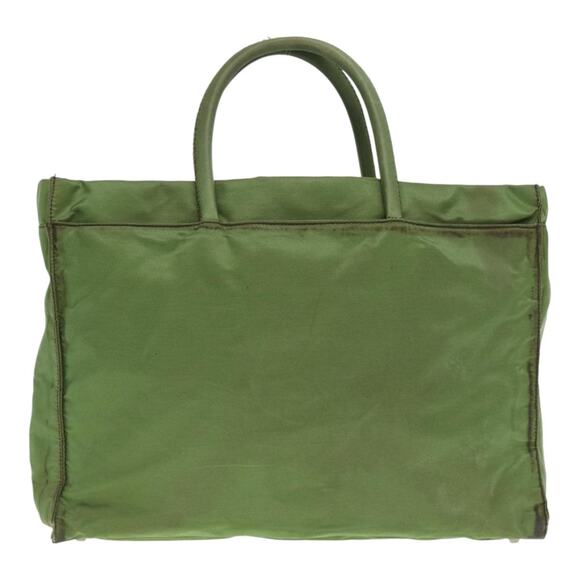 PRADA Hand Bag Nylon Khaki Silver - Picture 13 of 16